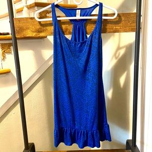 No Boundaries blue/animal print racerback dress size 3/5 (juniors)